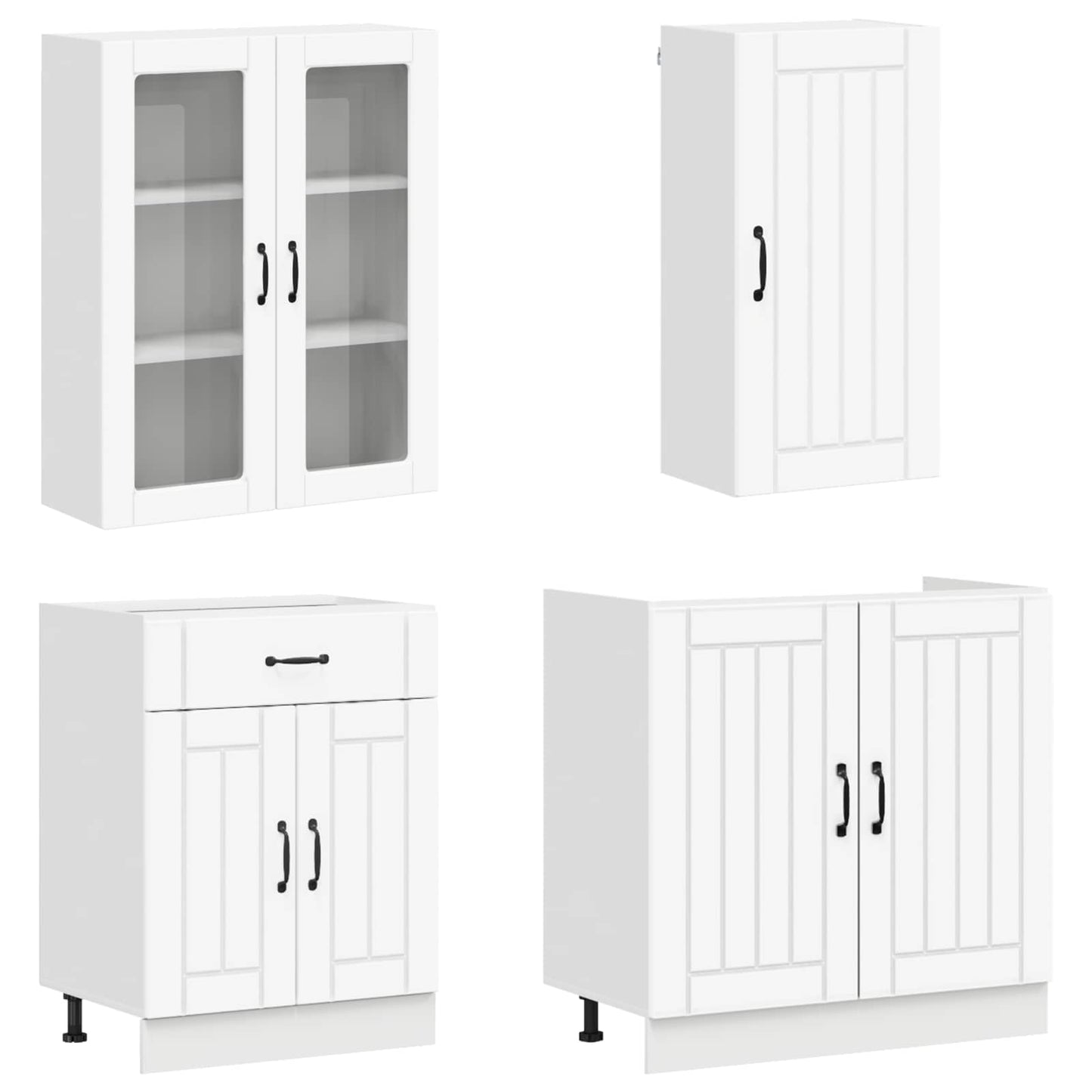 Kjøkken enhet LUCCA 8 pcs Hvit Konstruert tre