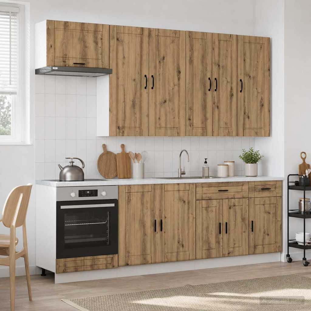 Kjøkken enhet PORTO 8 pcs Artisan eik Konstruert tre