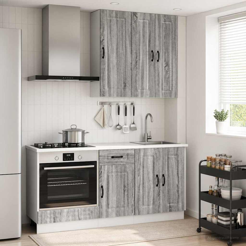 Kjøkken enhet KALMAR 5 pcs Grå Sonoma Konstruert tre