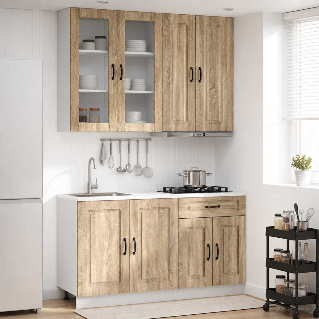Kjøkken enhet KALMAR 4 pcs Sonoma eik Konstruert tre