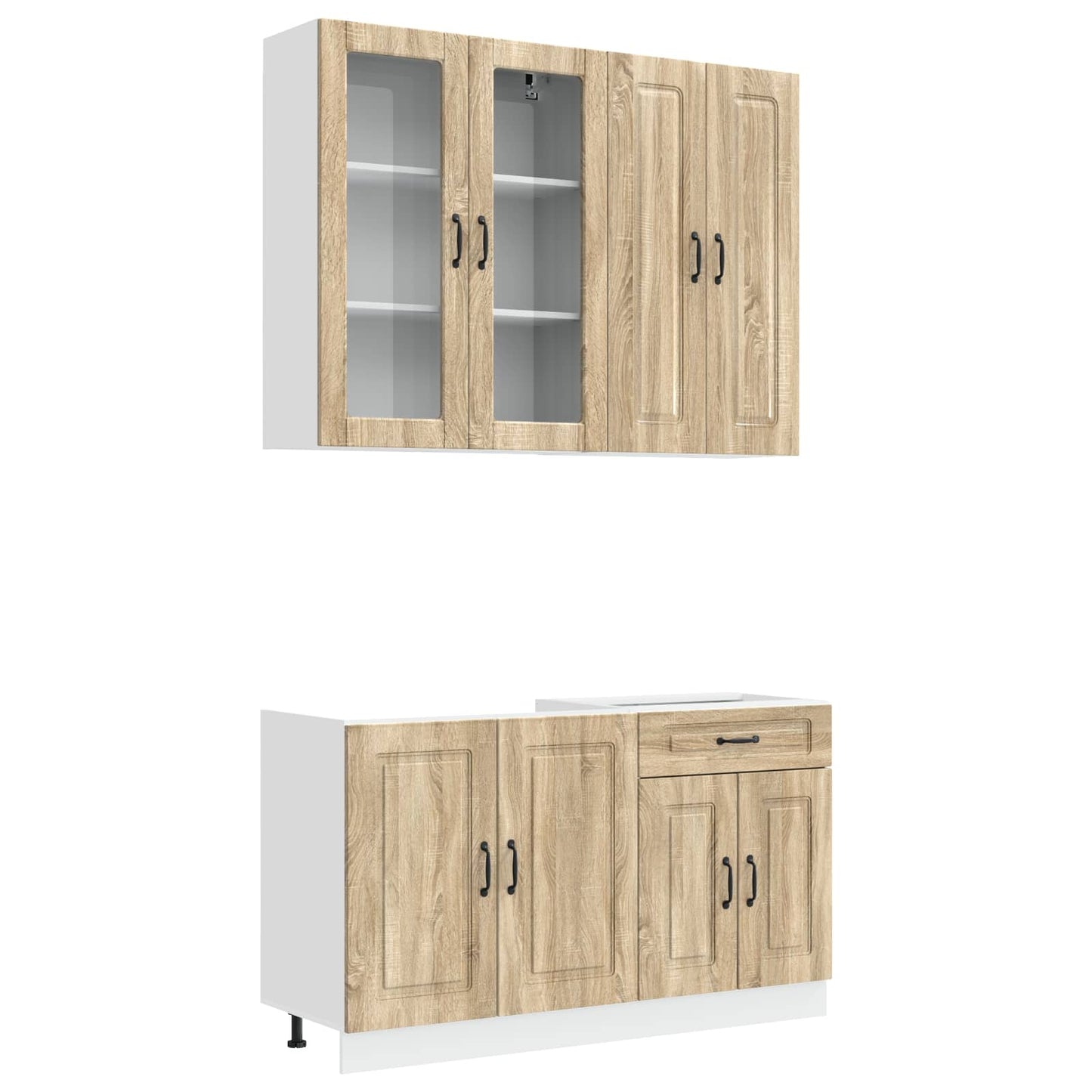 Kjøkken enhet KALMAR 4 pcs Sonoma eik Konstruert tre