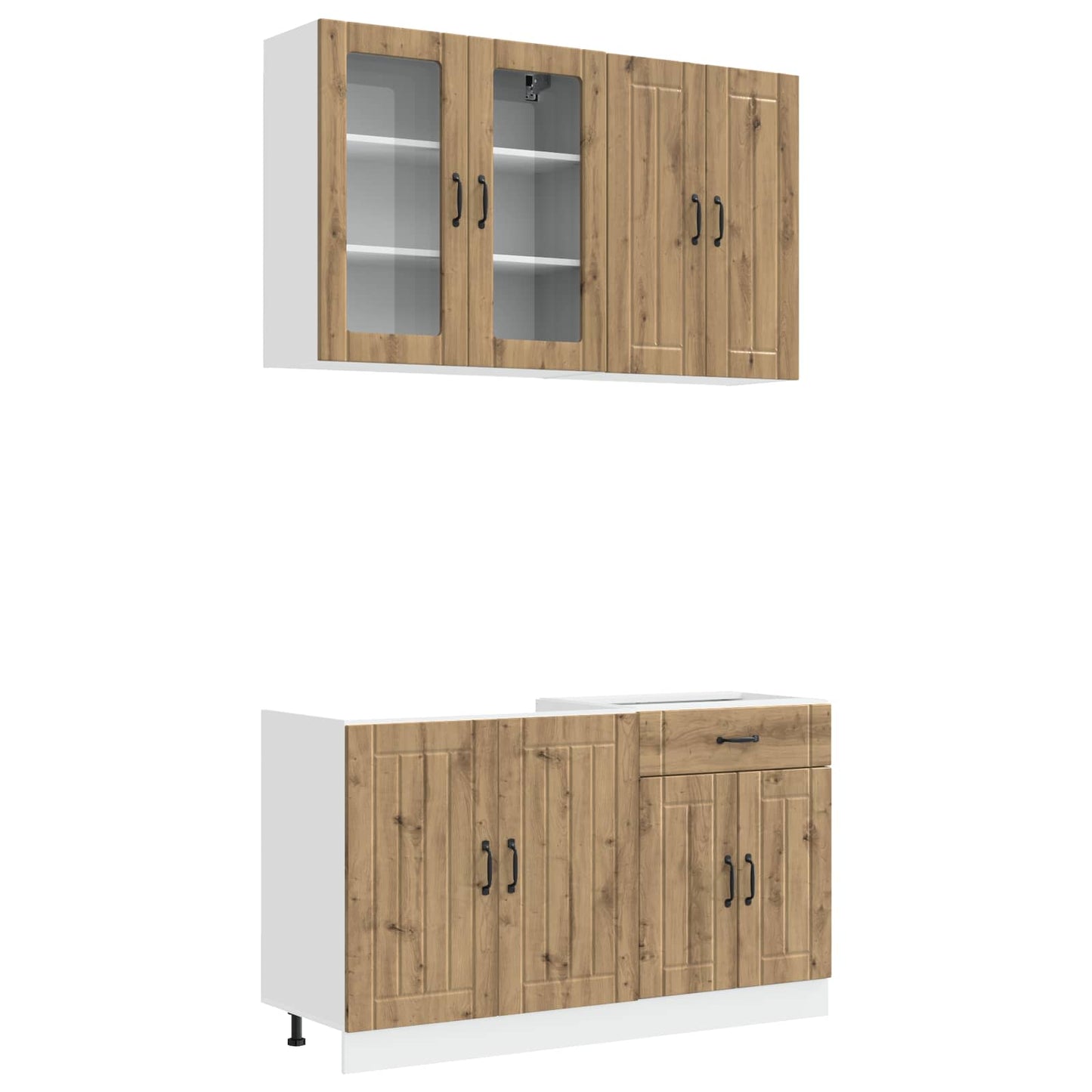 Kjøkken enhet LUCCA 4 pcs Artisan eik Konstruert tre