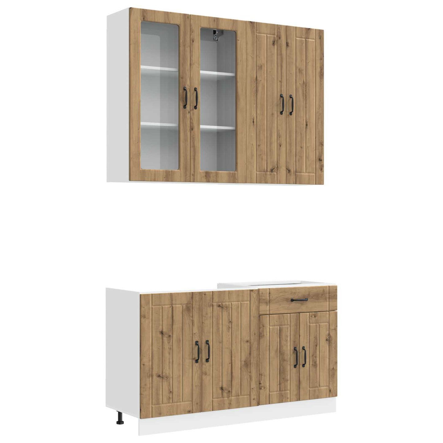 Kjøkken enhet LUCCA 4 pcs Artisan eik Konstruert tre