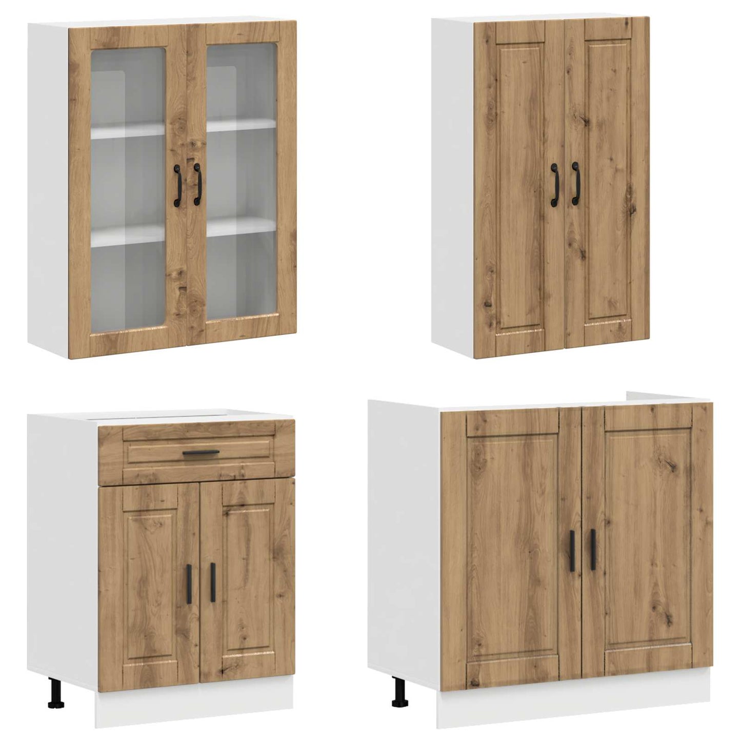 Kjøkken enhet PORTO 4 pcs Artisan eik Konstruert tre