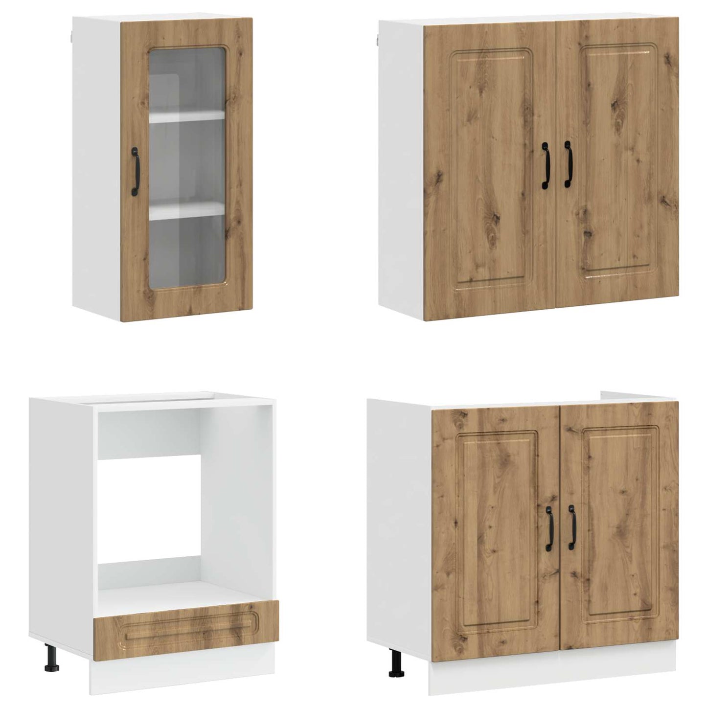 Kjøkken enhet KALMAR 8 pcs Artisan eik Konstruert tre