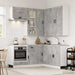 Kjøkken enhet PORTO 8 pcs Betonggrå Konstruert tre