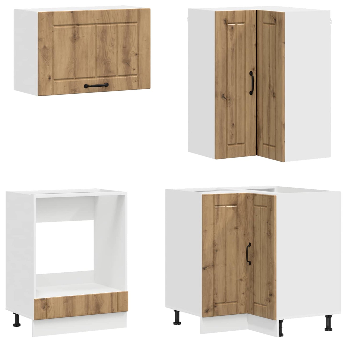 Kjøkken enhet LUCCA 8 pcs Artisan eik Konstruert tre