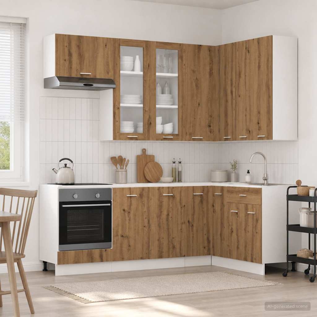 Kjøkken enhet LYON 8 pcs Artisan eik Konstruert tre
