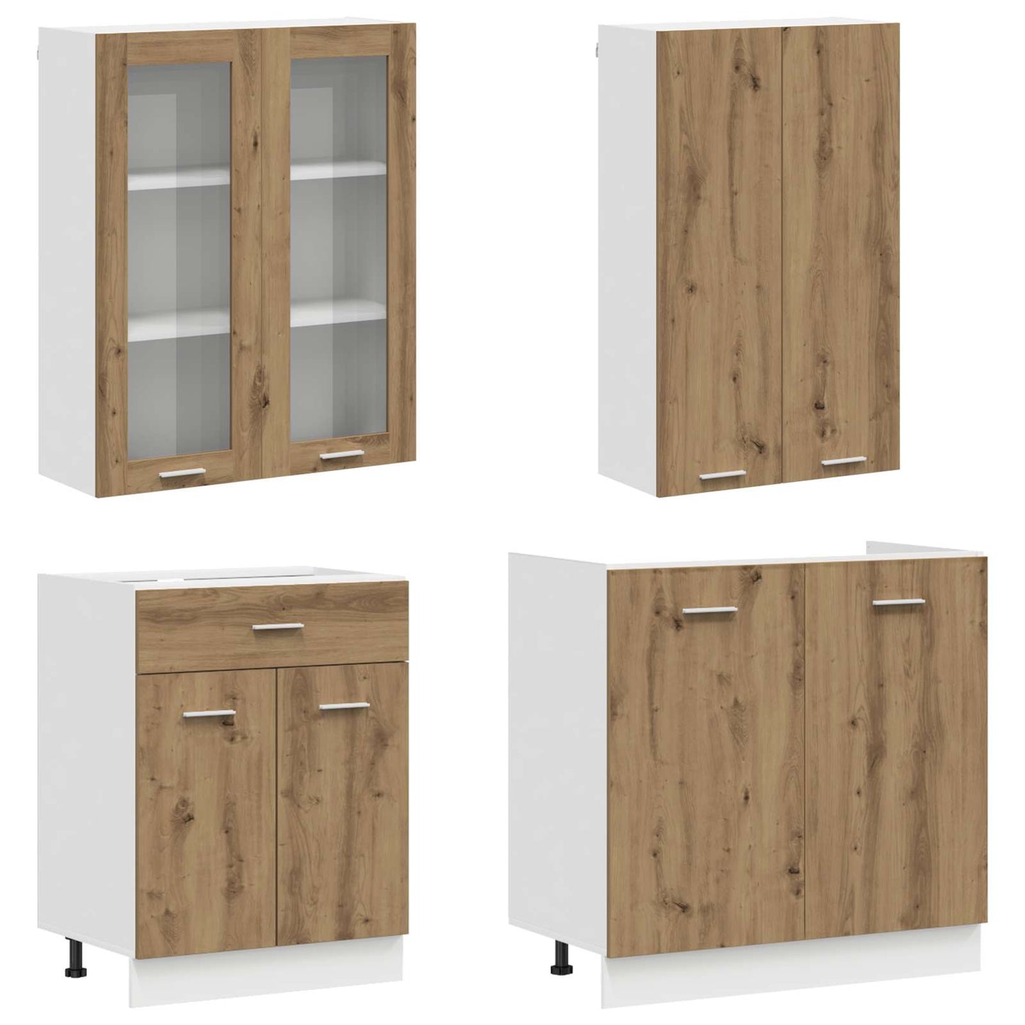 Kjøkken enhet LYON 8 pcs Artisan eik Konstruert tre