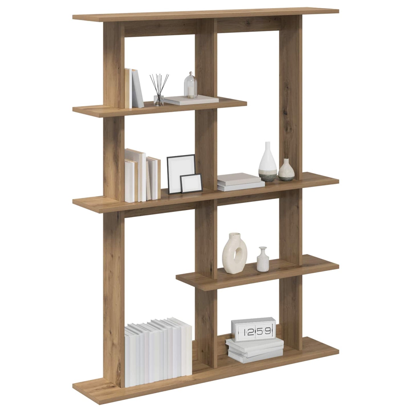 Vegghylleenhet Brun 102 x 20 x 130 cm Konstruert tre