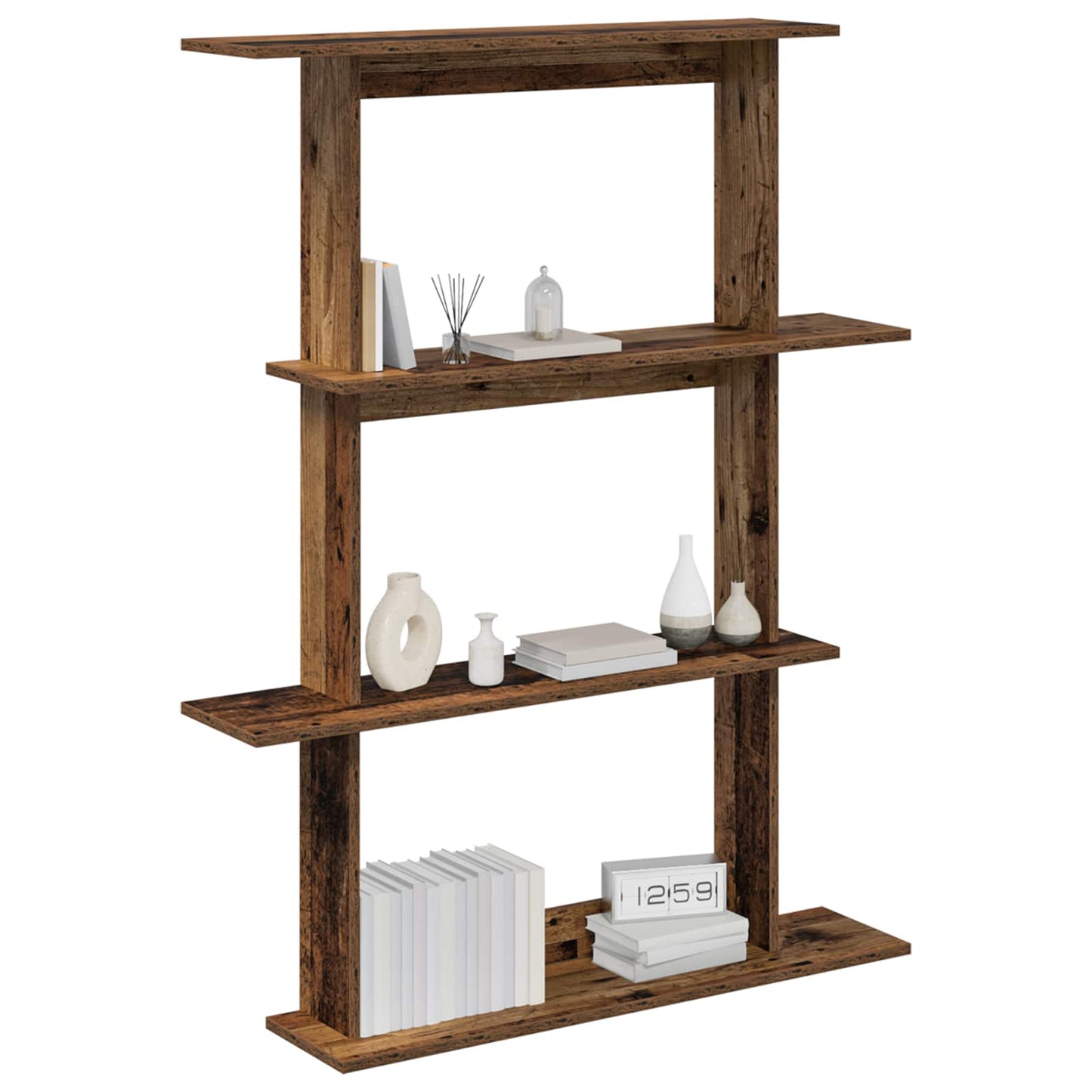 Vegghylleenhet Brun 100 x 20 x 126 cm Konstruert tre