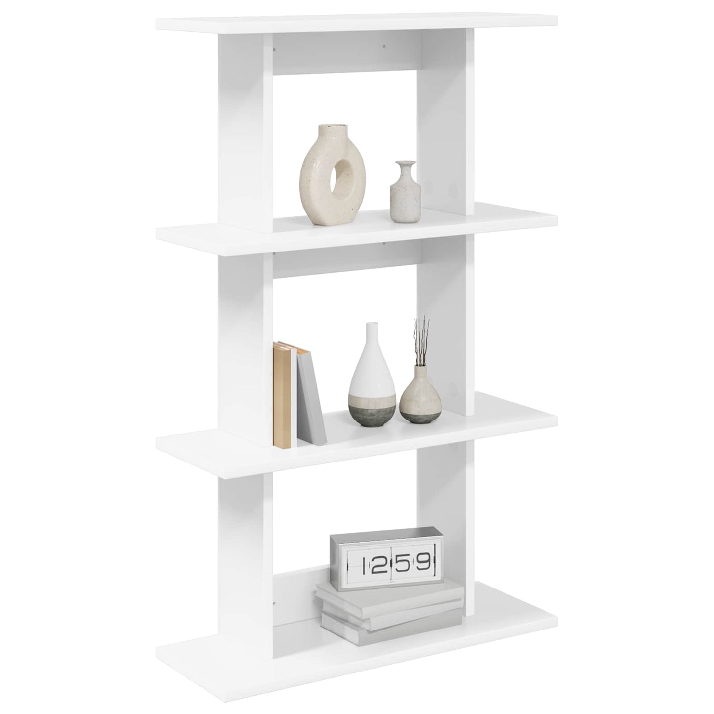 Vegghylle Veggmontert Hvit 56 x 20 x 90 cm Konstruert tre