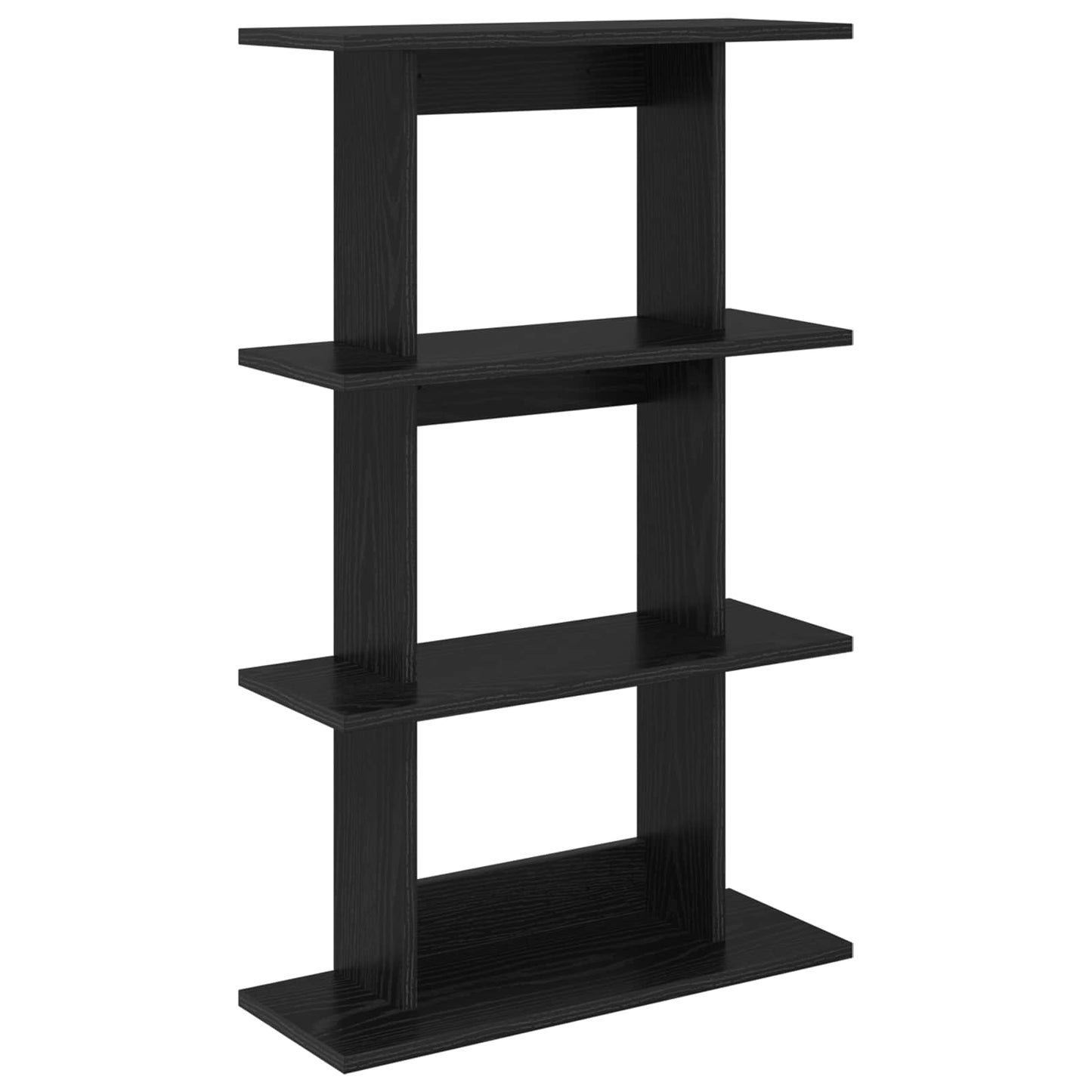 Vegghylle Veggmontert Svart 56 x 20 x 90 cm Konstruert tre