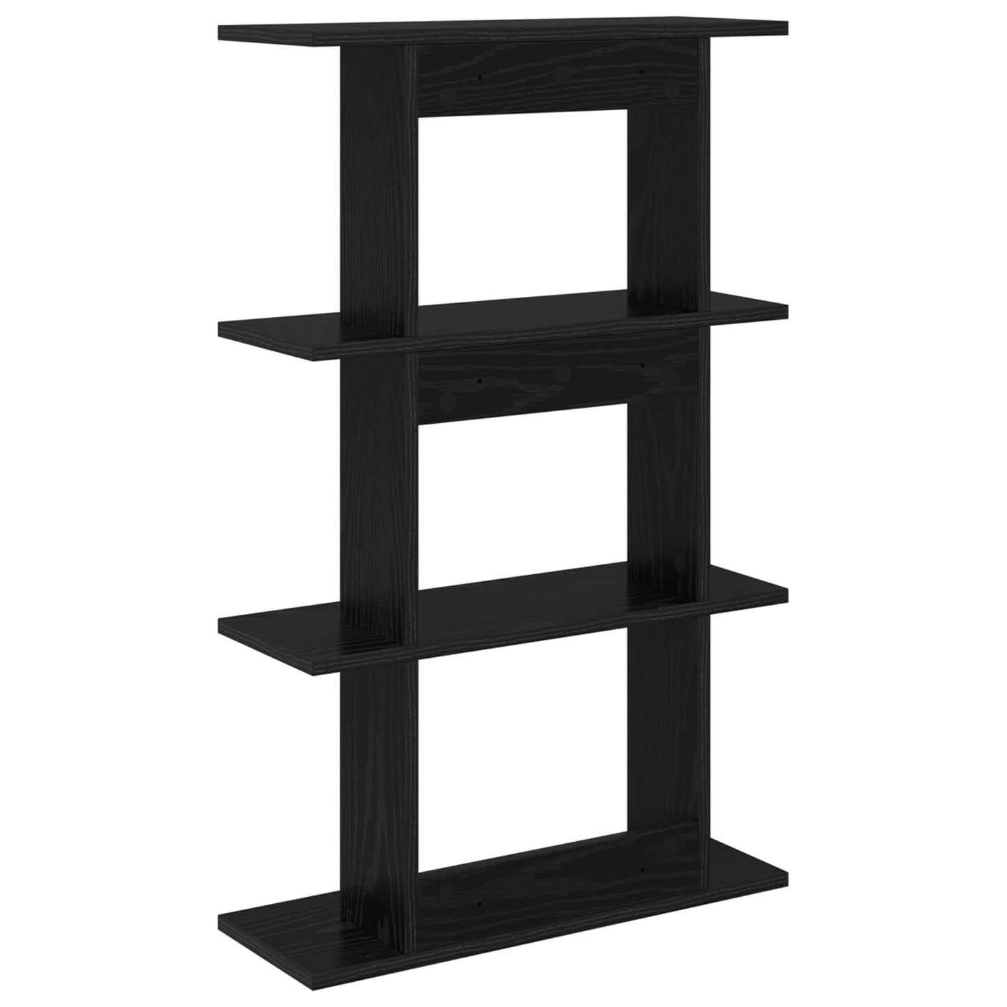 Vegghylle Veggmontert Svart 56 x 20 x 90 cm Konstruert tre