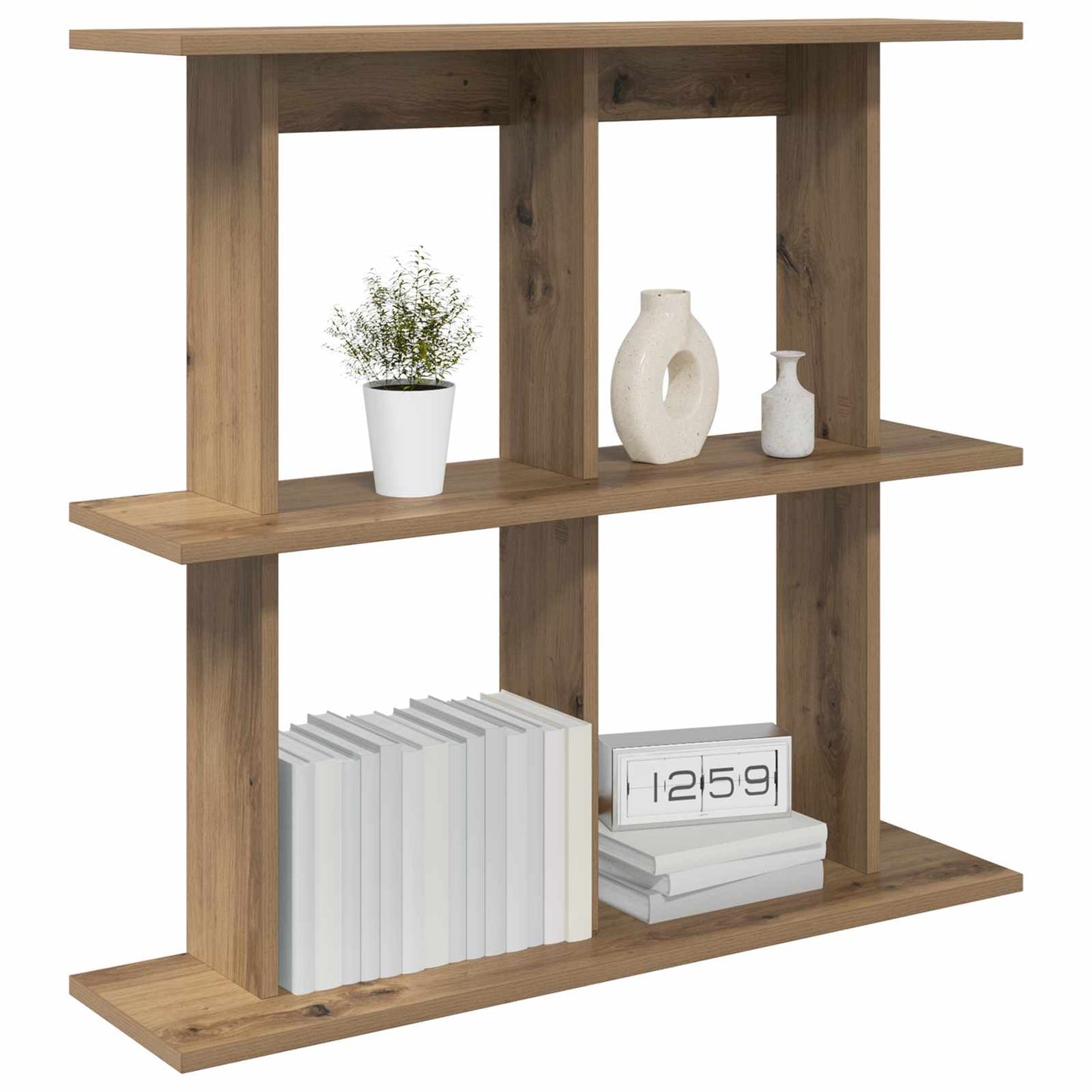 Vegghylle Veggmontert Brun 80 x 20 x 75 cm Konstruert tre