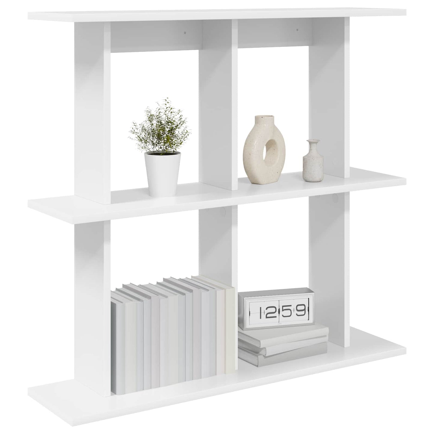 Vegghylle Veggmontert Hvit 100 x 20 x 75 cm Konstruert tre