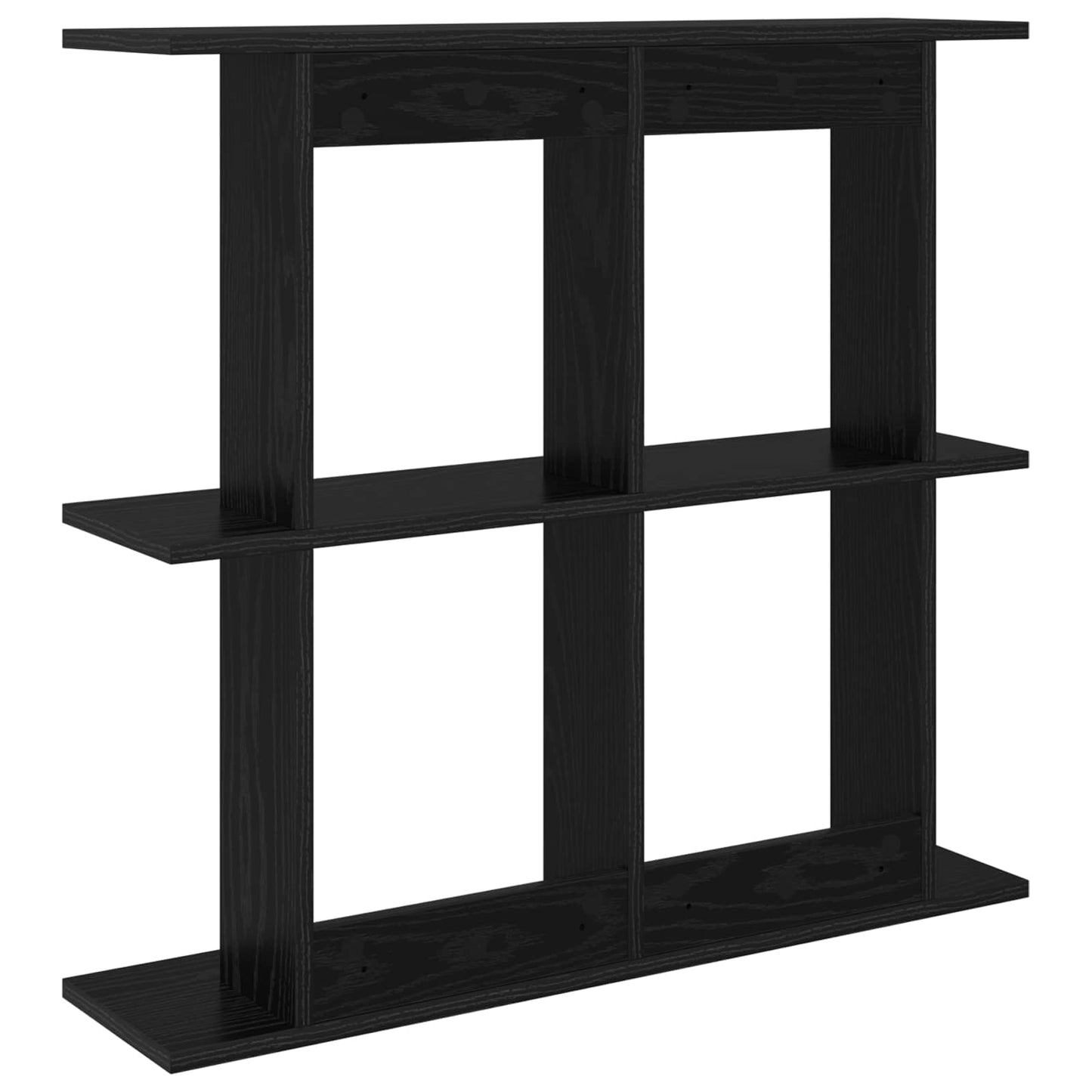Vegghylle Veggmontert Svart 100 x 20 x 75 cm Konstruert tre