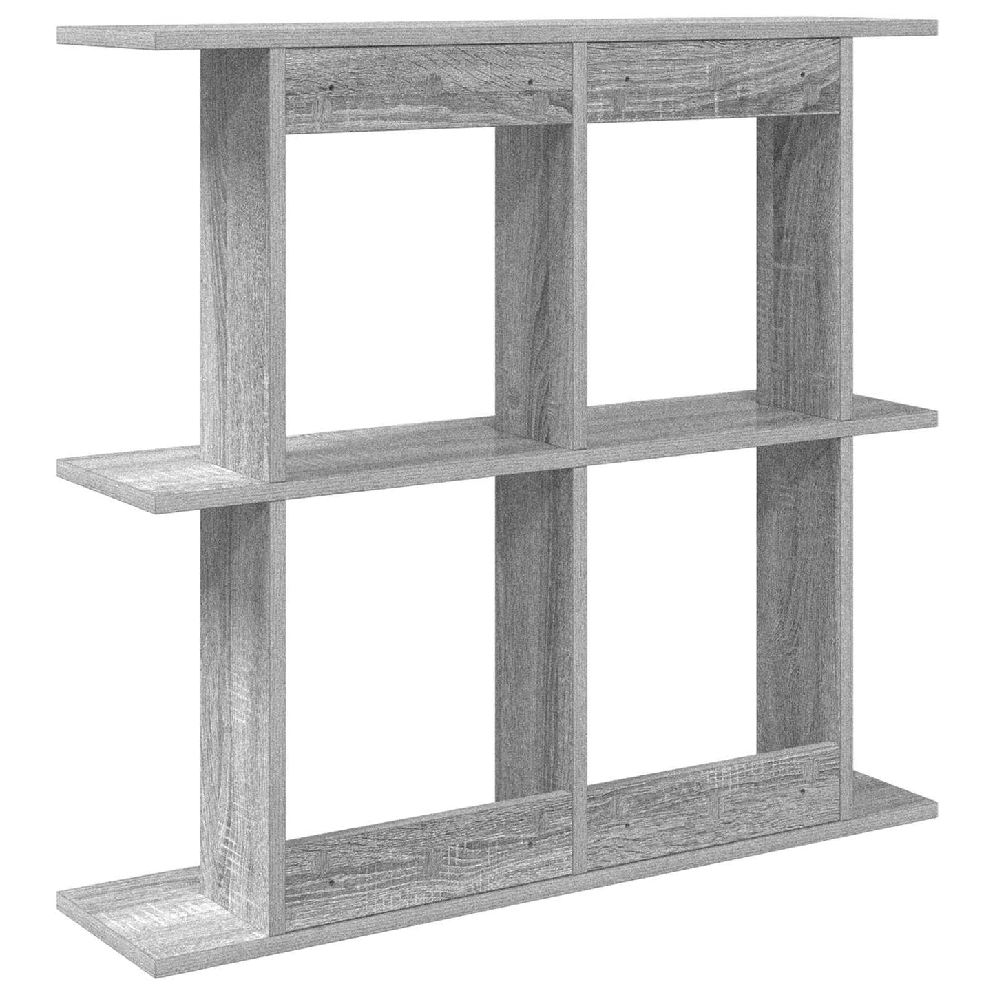 Vegghylle Veggmontert Grå 100 x 20 x 75 cm Konstruert tre