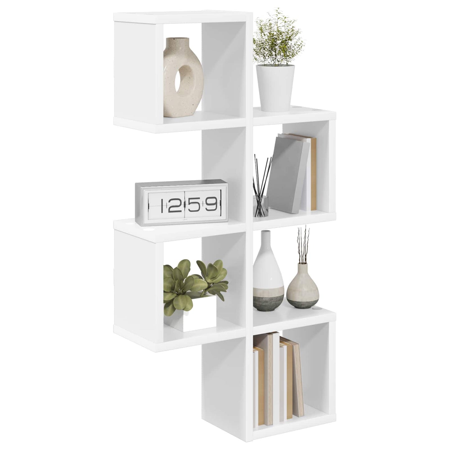 Vegghylle Veggmontert Hvit 39 x 15 x 76 cm Konstruert tre