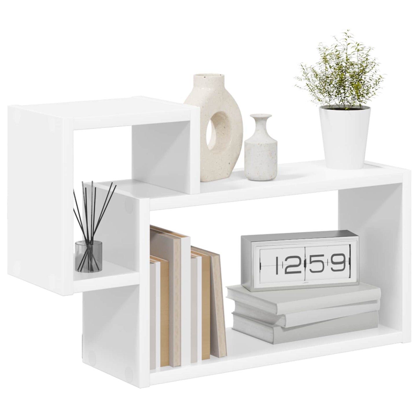 Vegghylle Veggmontert Hvit 55 x 15 x 35 cm Konstruert tre