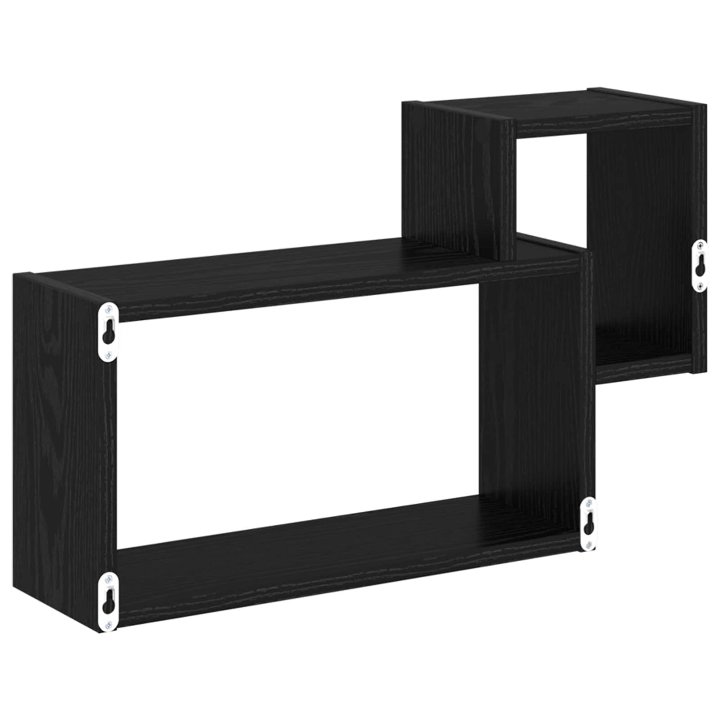 Vegghylle Veggmontert Svart 55 x 15 x 35 cm Konstruert tre