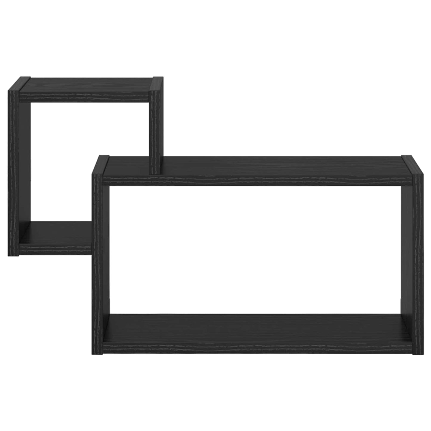 Vegghylle Veggmontert Svart 55 x 15 x 35 cm Konstruert tre