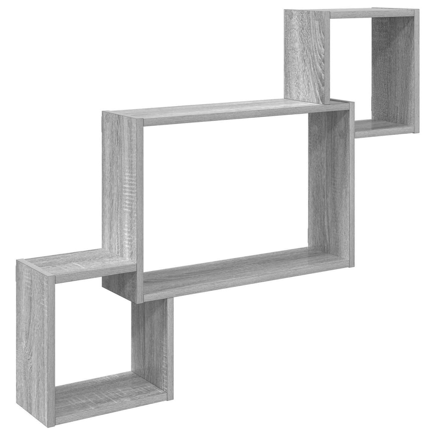 Vegghylle Veggmontert Grå 91,5 x 15 x 76 cm Konstruert tre