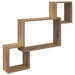 Vegghylle Veggmontert Brun 91,5 x 15 x 76 cm Konstruert tre
