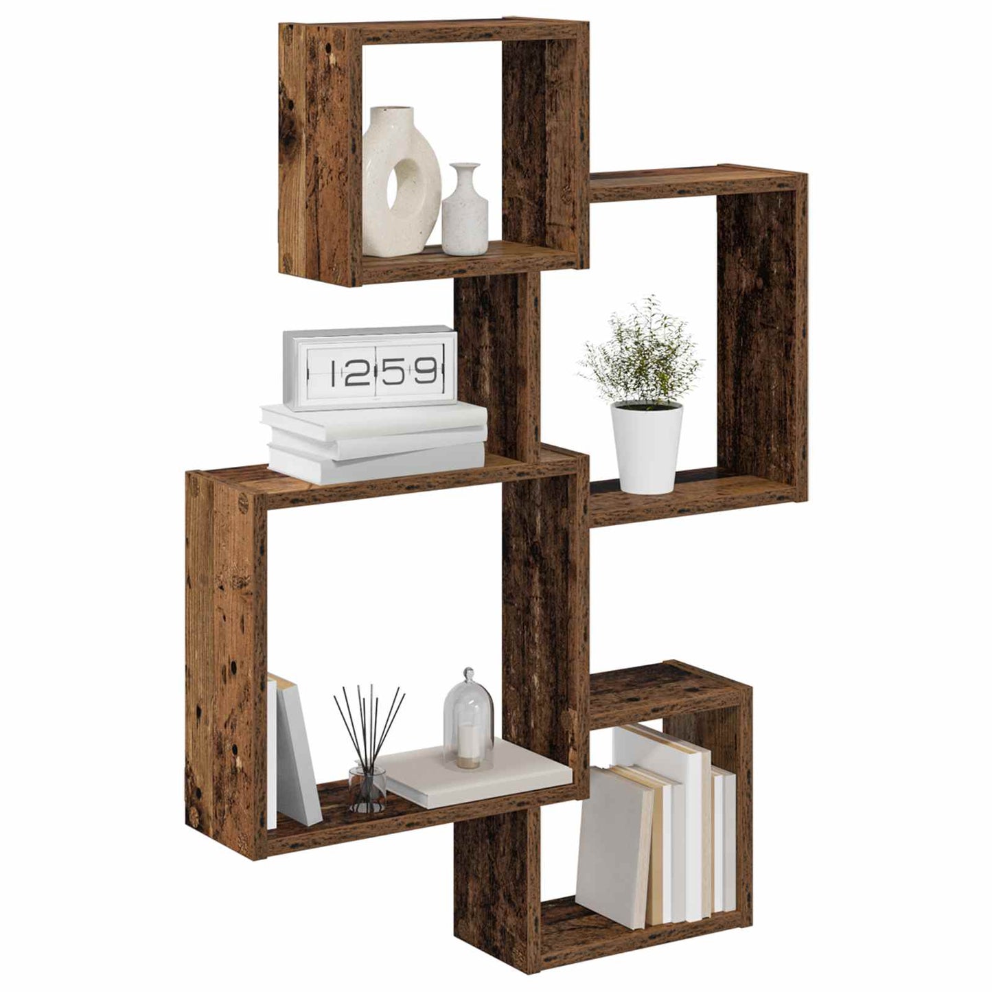 Veggcube hyller Veggmontert Brun 64 x 13,5 x 91,5 cm