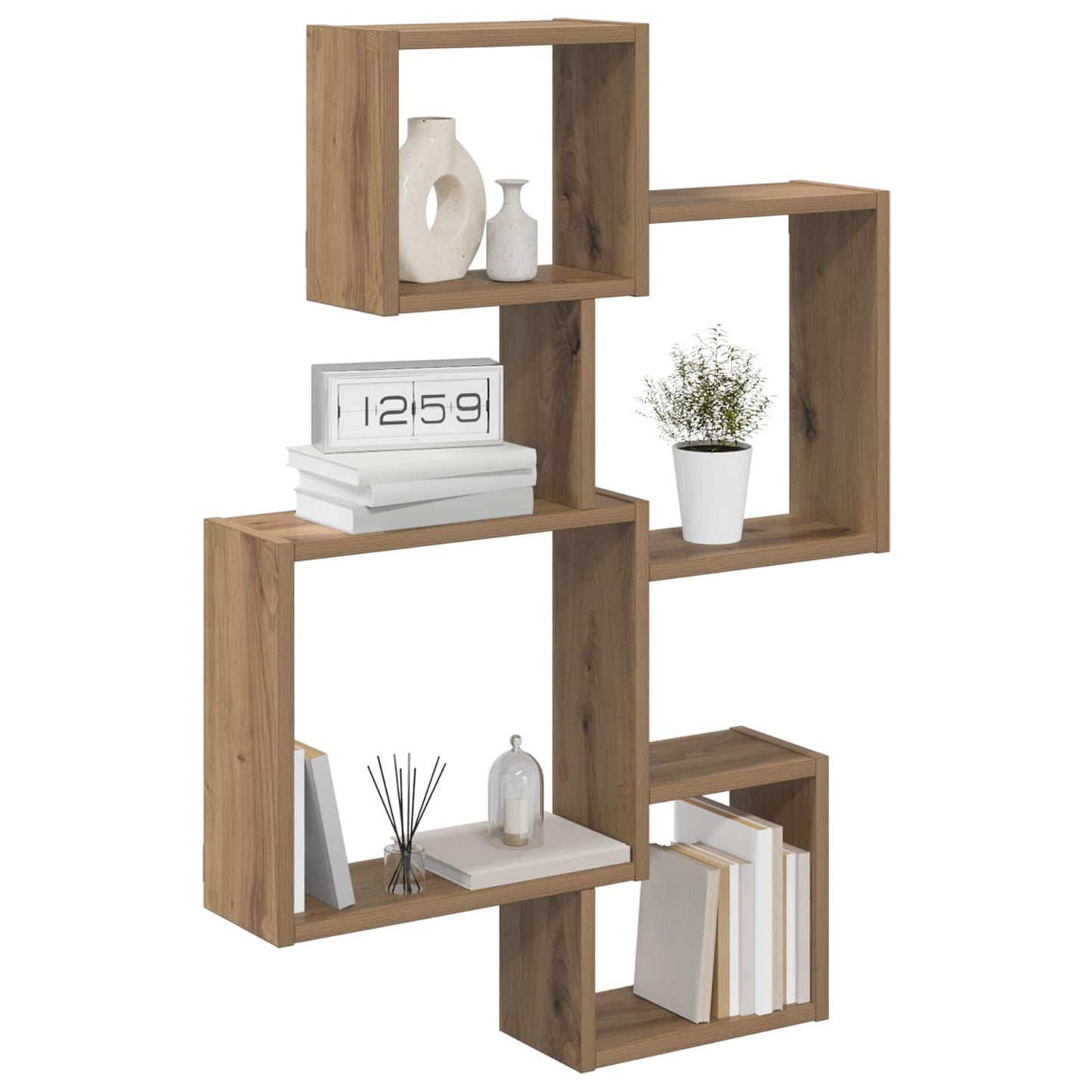 Veggcube hyller Veggmontert Brun 64 x 13,5 x 91,5 cm