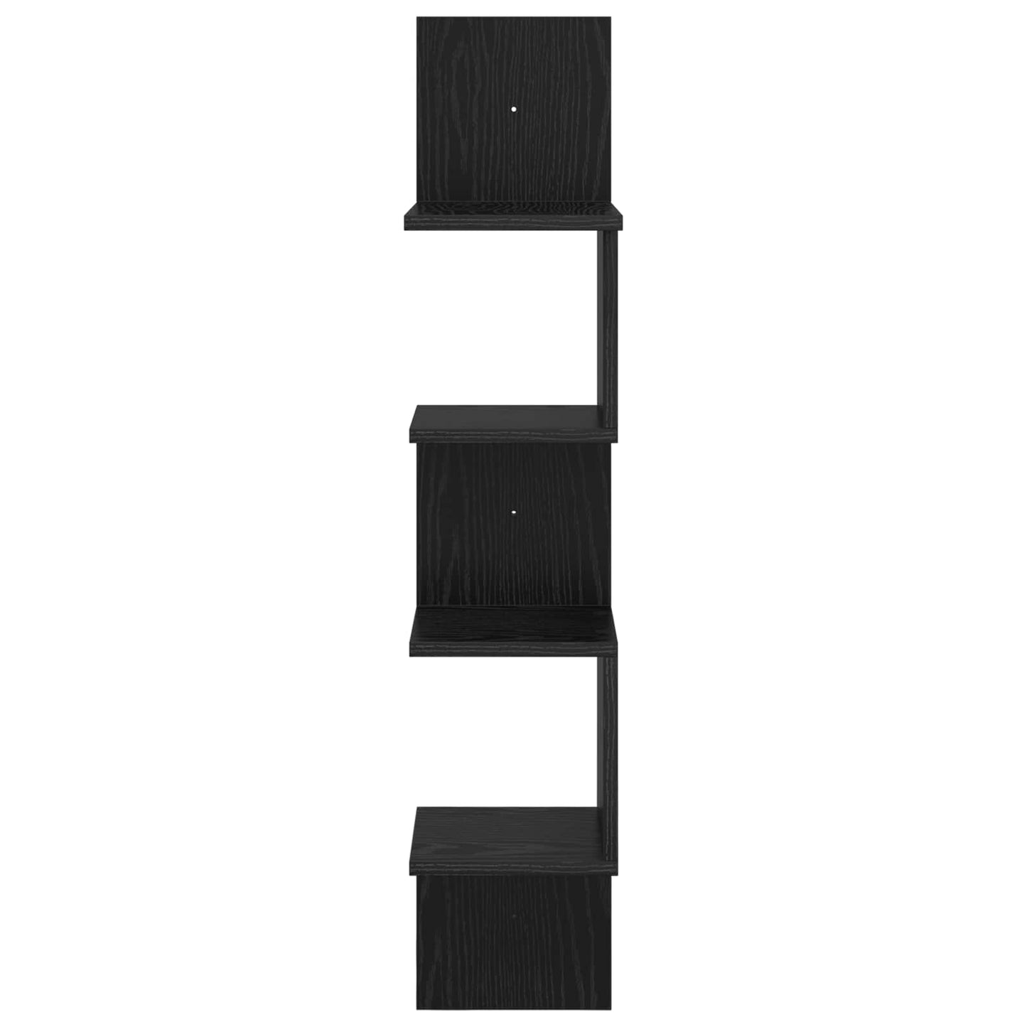 Vegghylle Veggmontert Svart 32 x 21 x 107 cm Konstruert tre