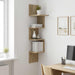 Vegghylle Veggmontert Brun 32 x 21 x 107 cm Konstruert tre