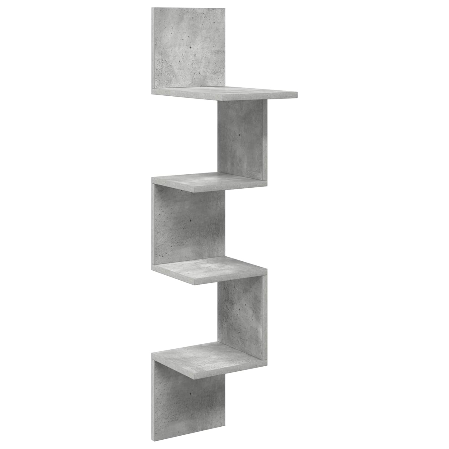 Vegghylle Veggmontert Grå 32 x 21 x 107 cm Konstruert tre