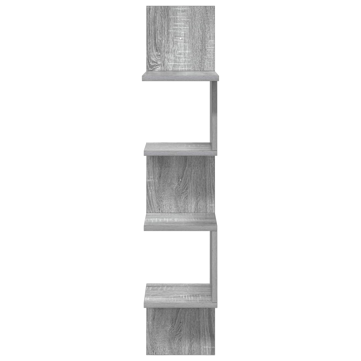 Vegghylle Veggmontert Grå 32 x 21 x 107 cm Konstruert tre