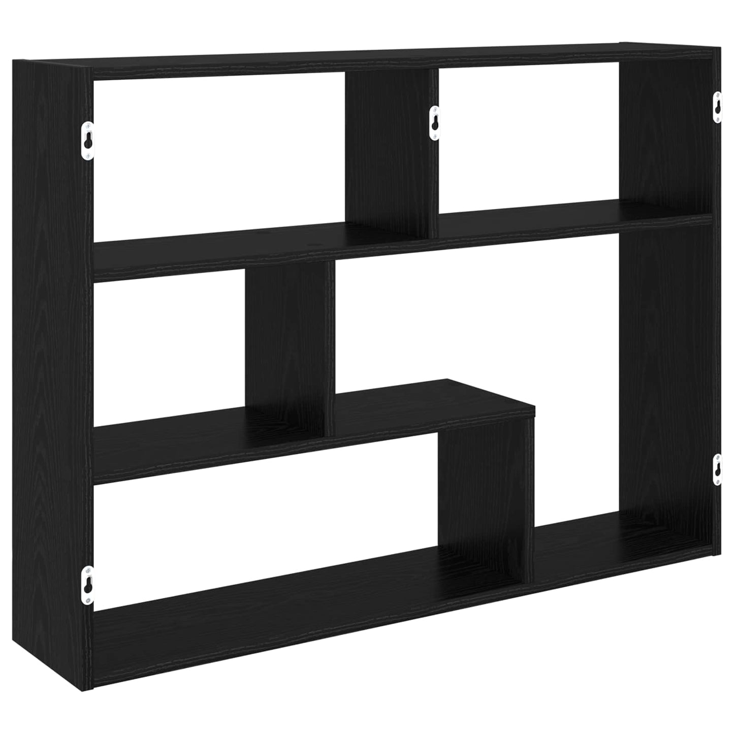 Vegghylle Veggmontert Svart 95 x 20 x 69,5 cm Konstruert tre