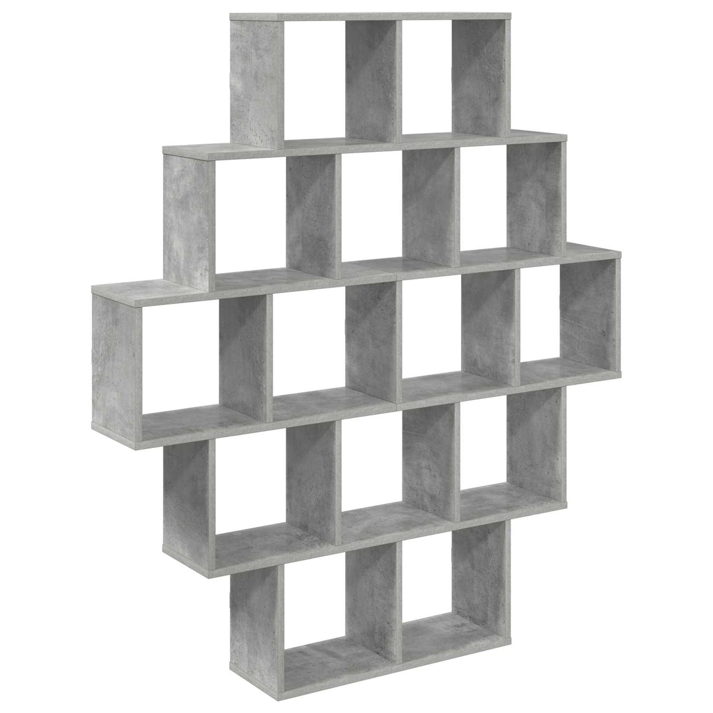 Vegghylle Betonggrå 120 x 20 x 136 cm Konstruert tre