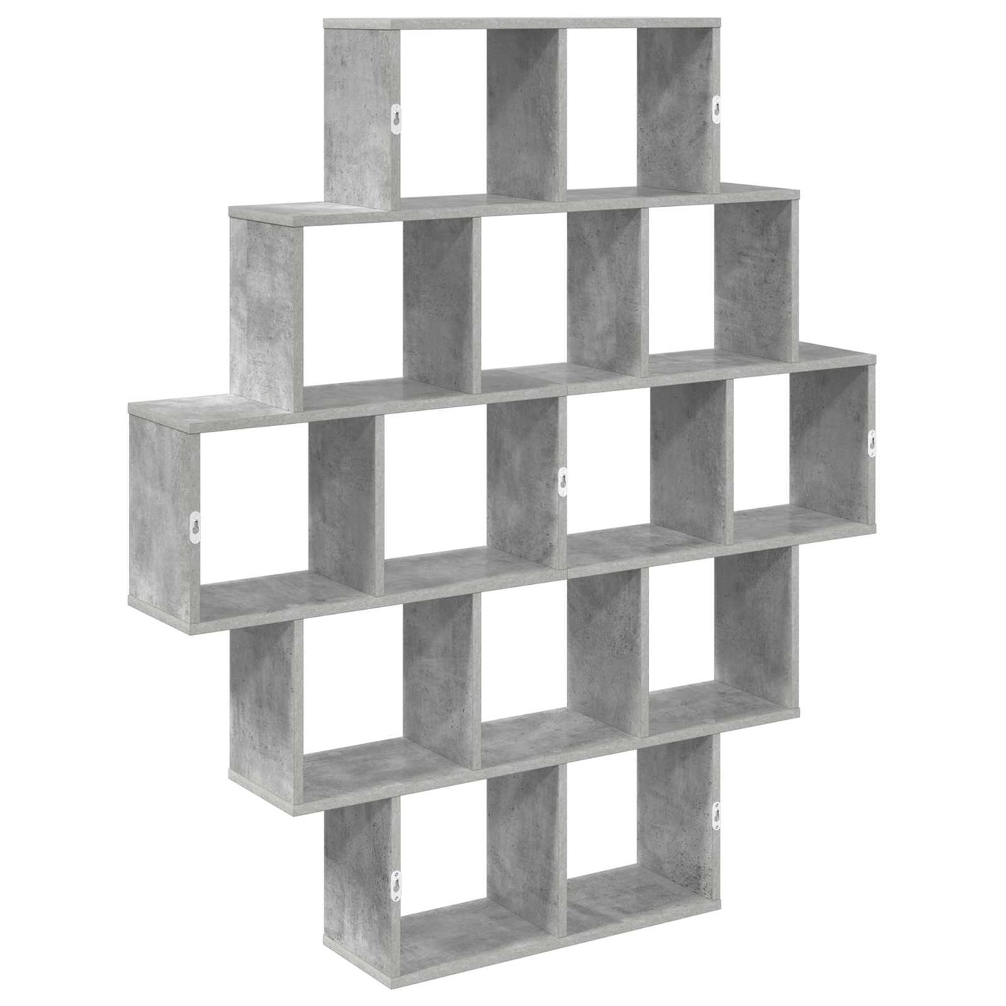 Vegghylle Betonggrå 120 x 20 x 136 cm Konstruert tre