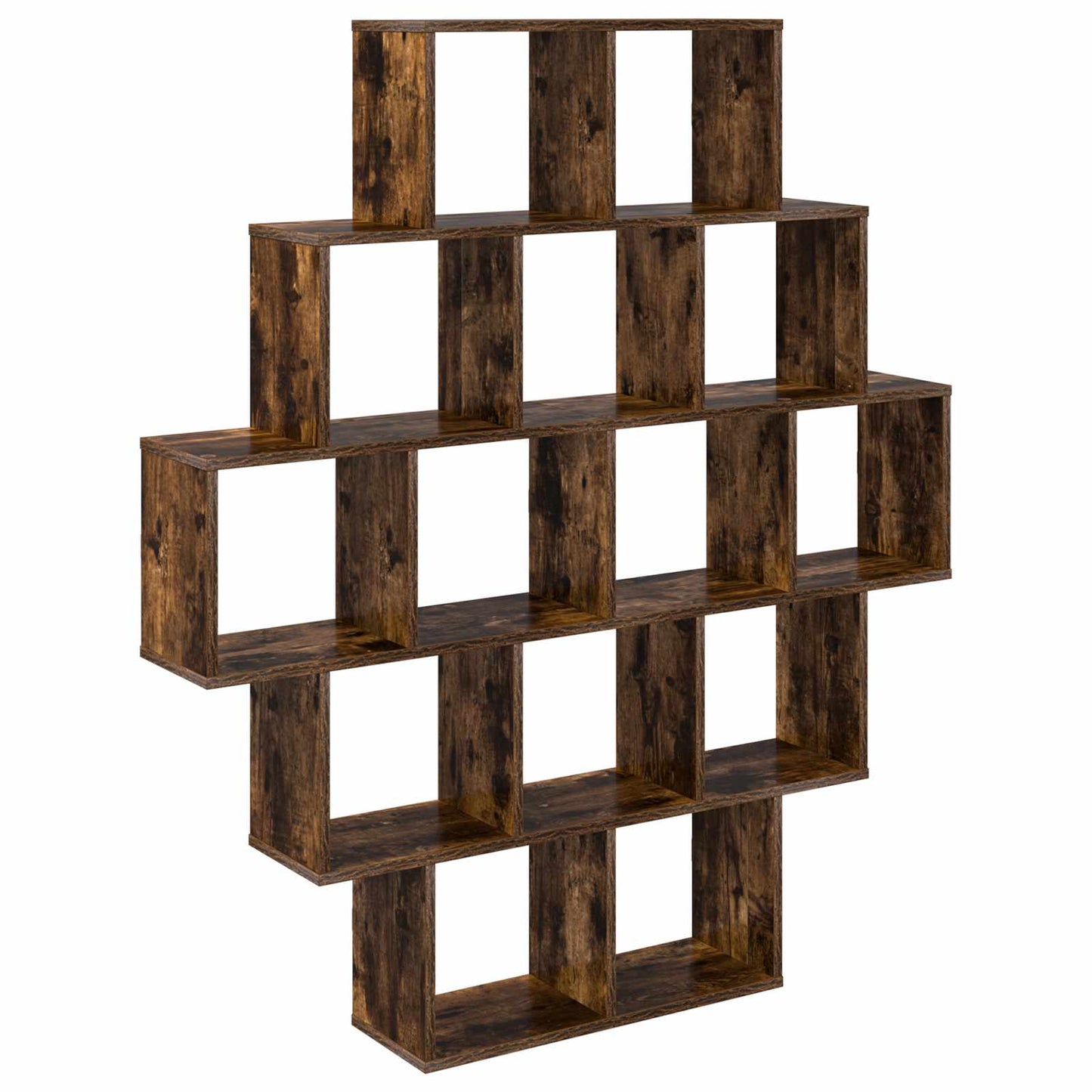 Vegghylle Røkt Eik 120 x 20 x 136 cm Konstruert tre