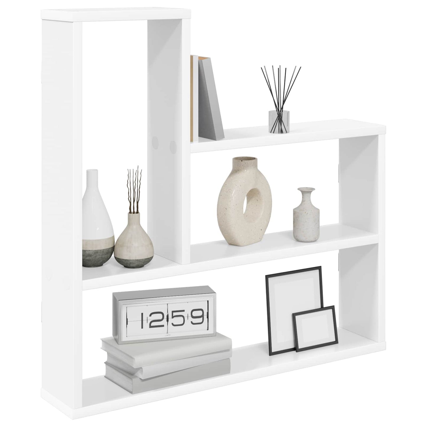 Vegghylle Hvit 60 x 11 x 60 cm Konstruert tre