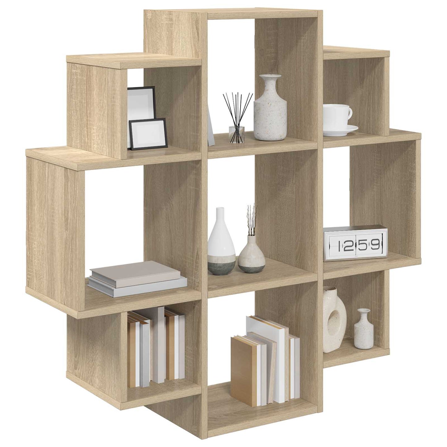 Vegghylle Sonoma eik 90 x 25 x 90 cm Konstruert tre