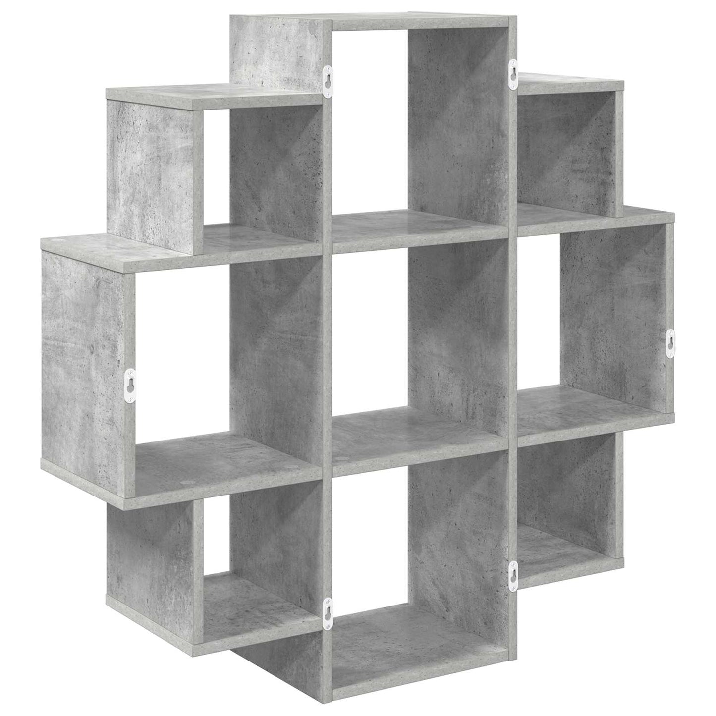 Vegghylle Betonggrå 90 x 25 x 90 cm Konstruert tre