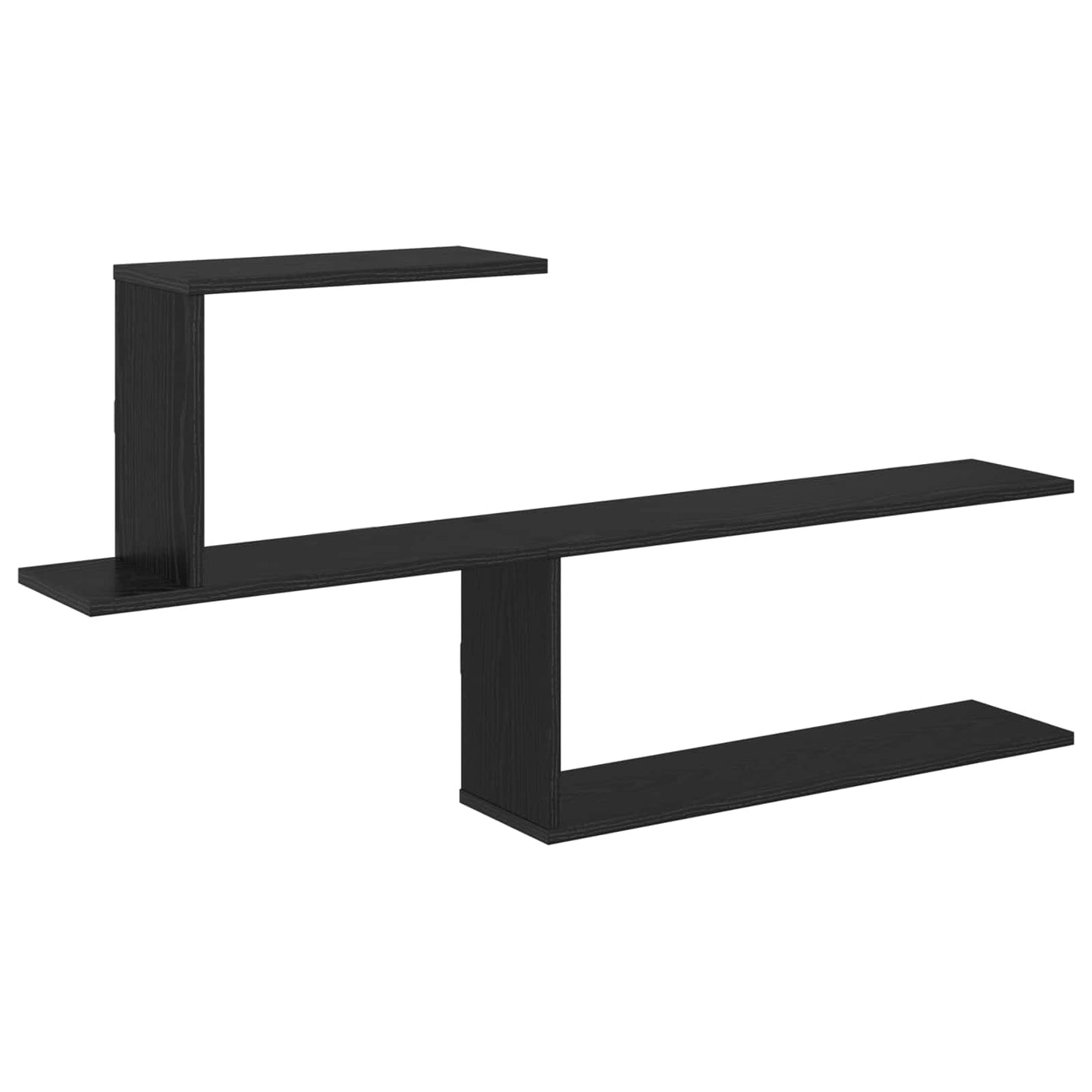 Vegghylle Svart eik 122 x 18 x 60 cm Konstruert tre