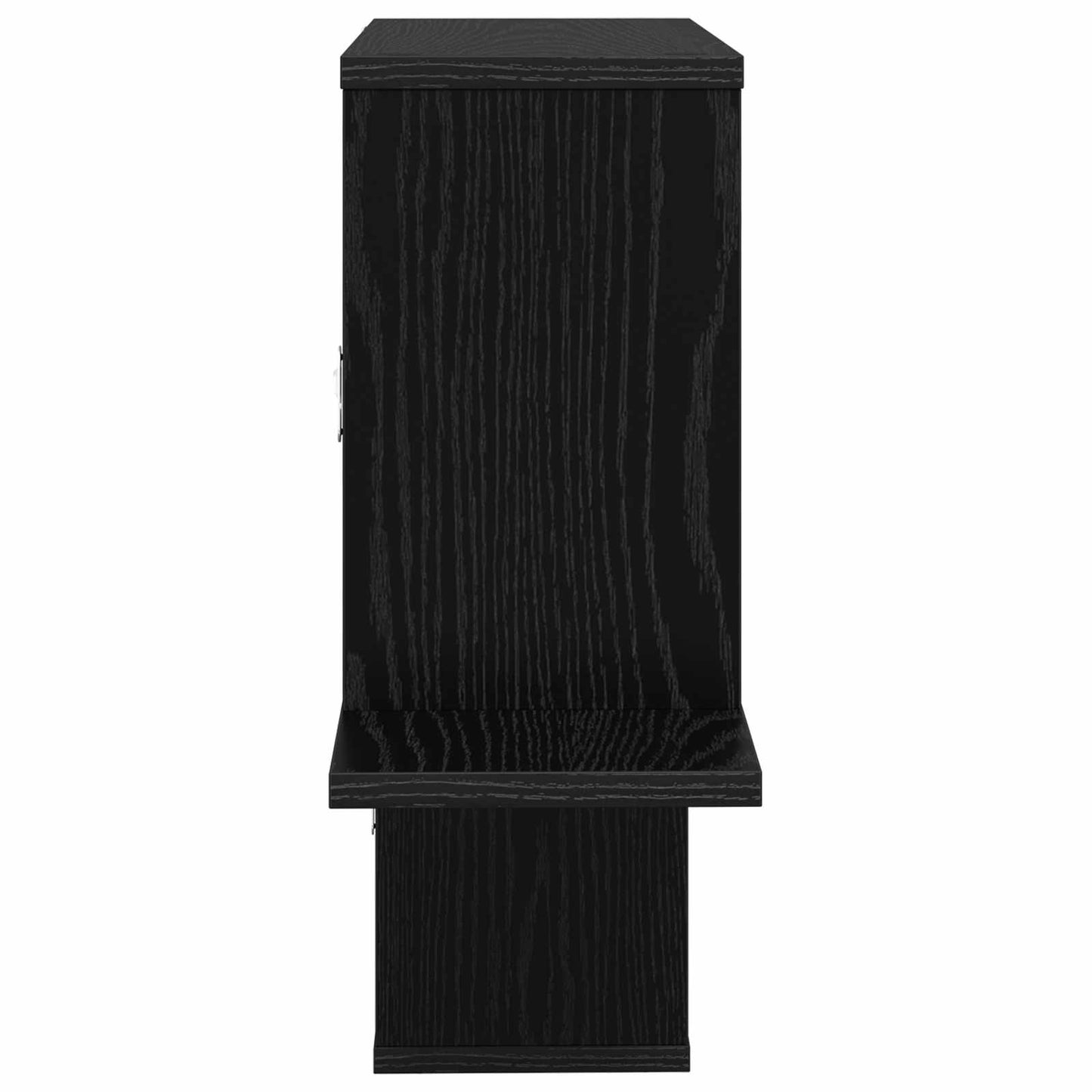 Vegghylle Svart eik 122 x 18 x 60 cm Konstruert tre