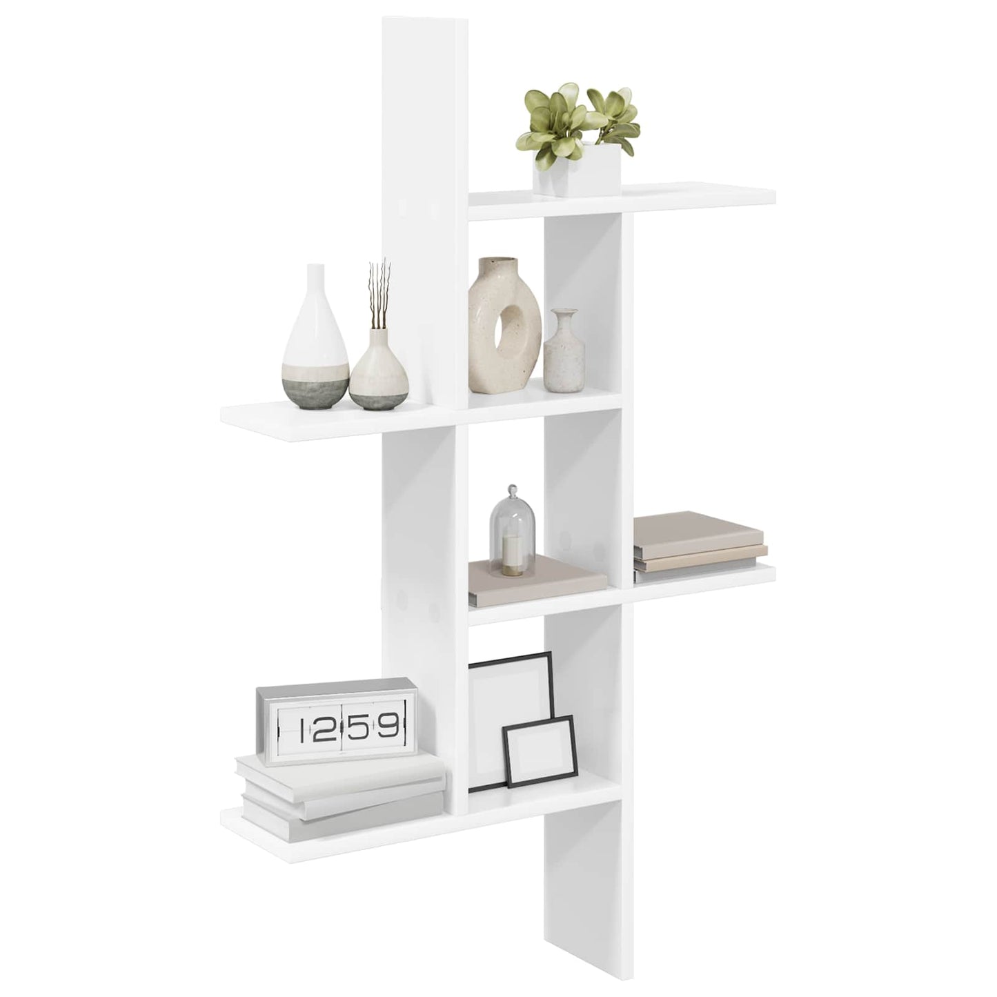 Vegghylle Hvit 61 x 15 x 102 cm Konstruert tre