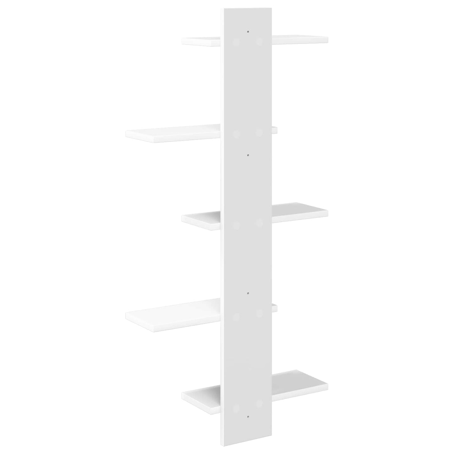 Vegghengt Flytende Hylle Hvit 48,5 x 15 x 101 cm Konstruert tre