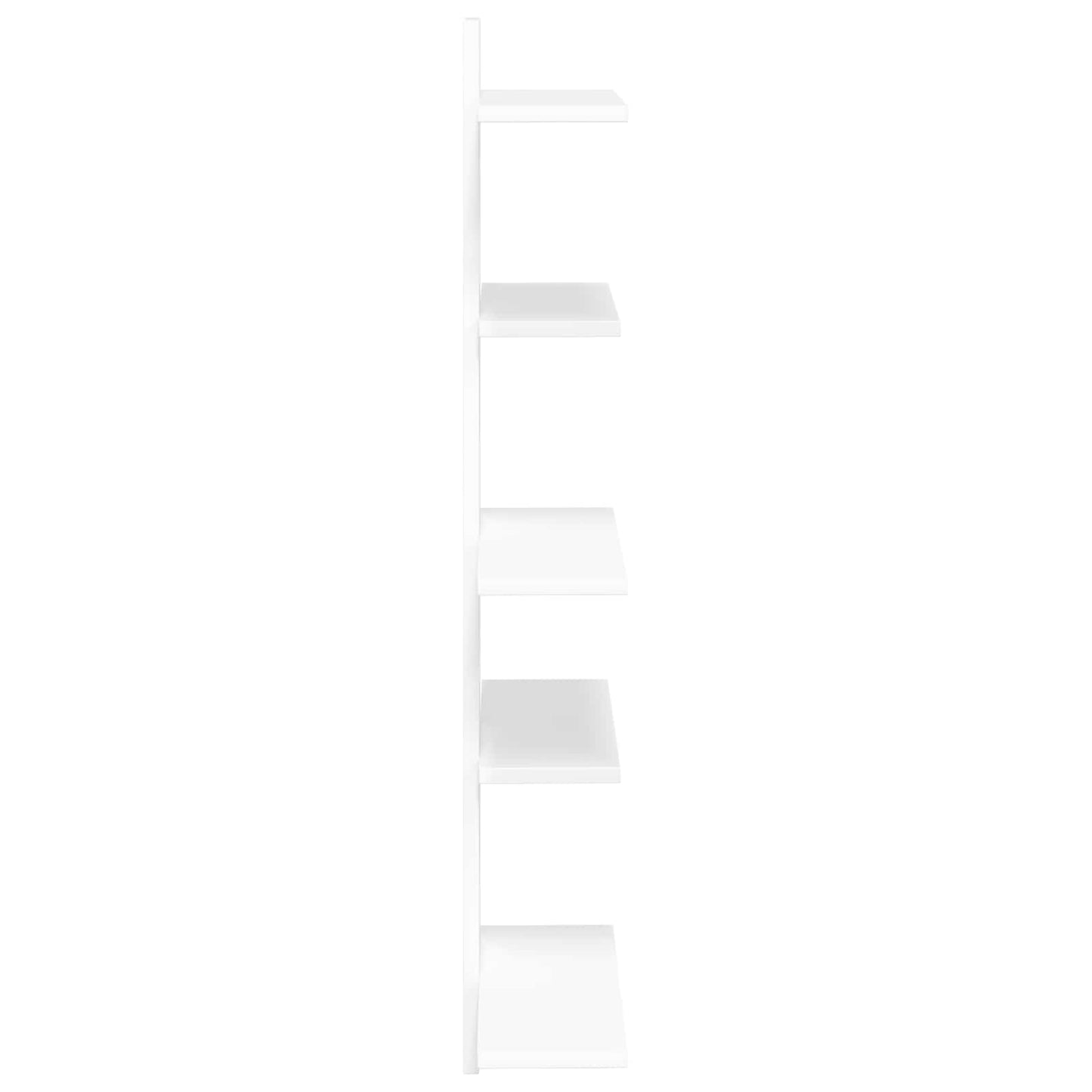 Vegghengt Flytende Hylle Hvit 48,5 x 15 x 101 cm Konstruert tre