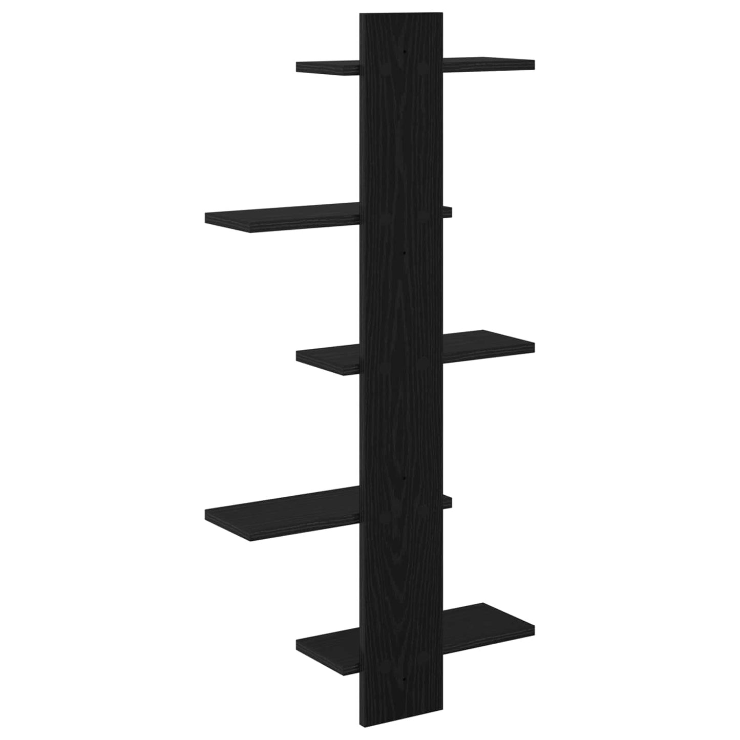 Vegghengt Flytende Hylle Svart eik 48,5 x 15 x 101 cm