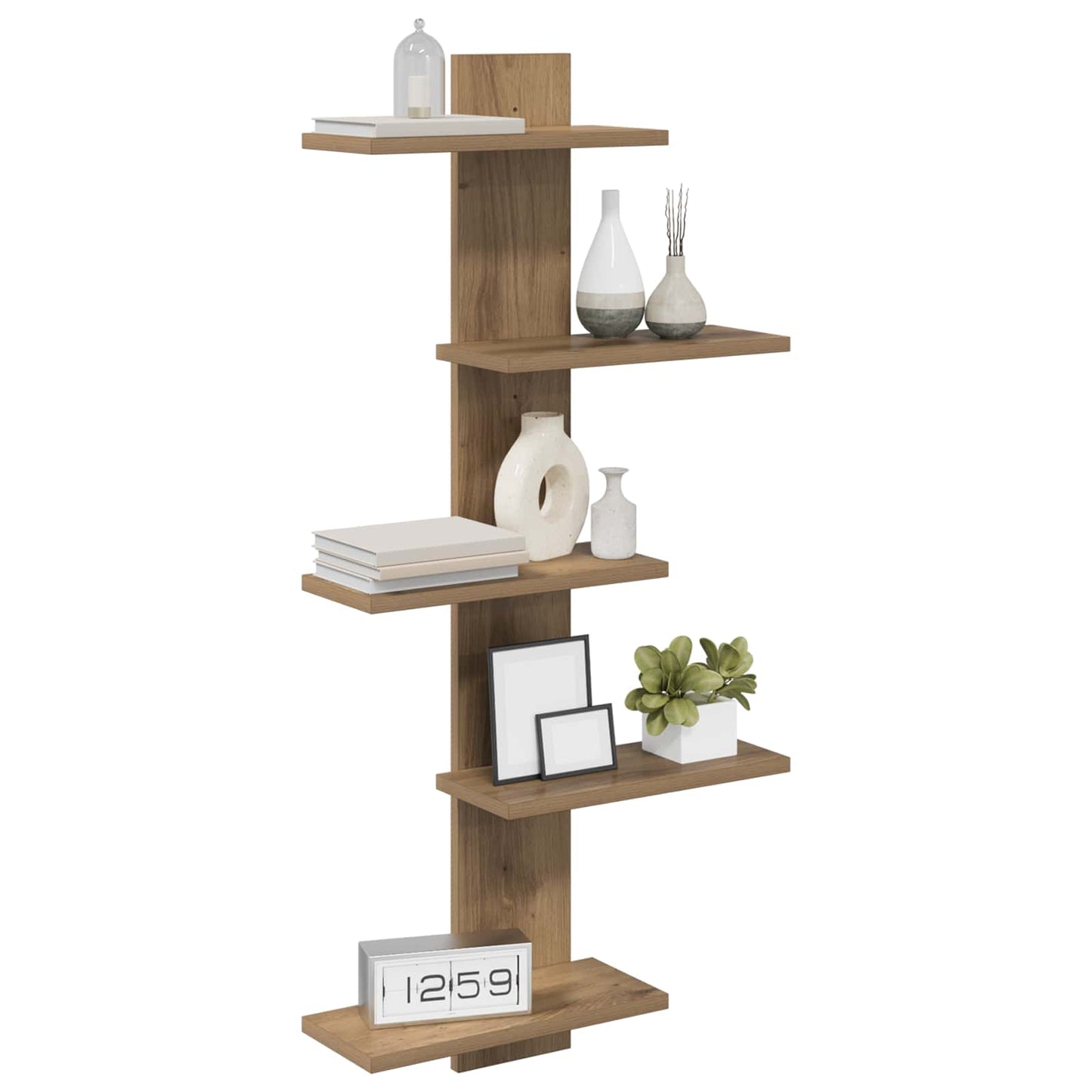 Vegghengt Flytende Hylle Artisan eik 48,5 x 15 x 101 cm