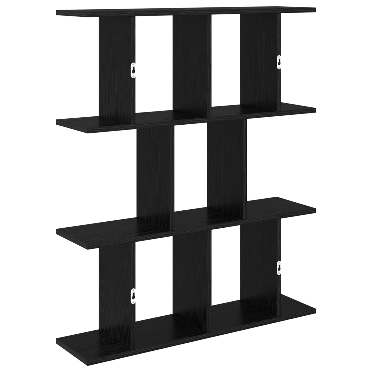 Vegghylle Svart eik 80 x 20 x 96 cm Konstruert tre