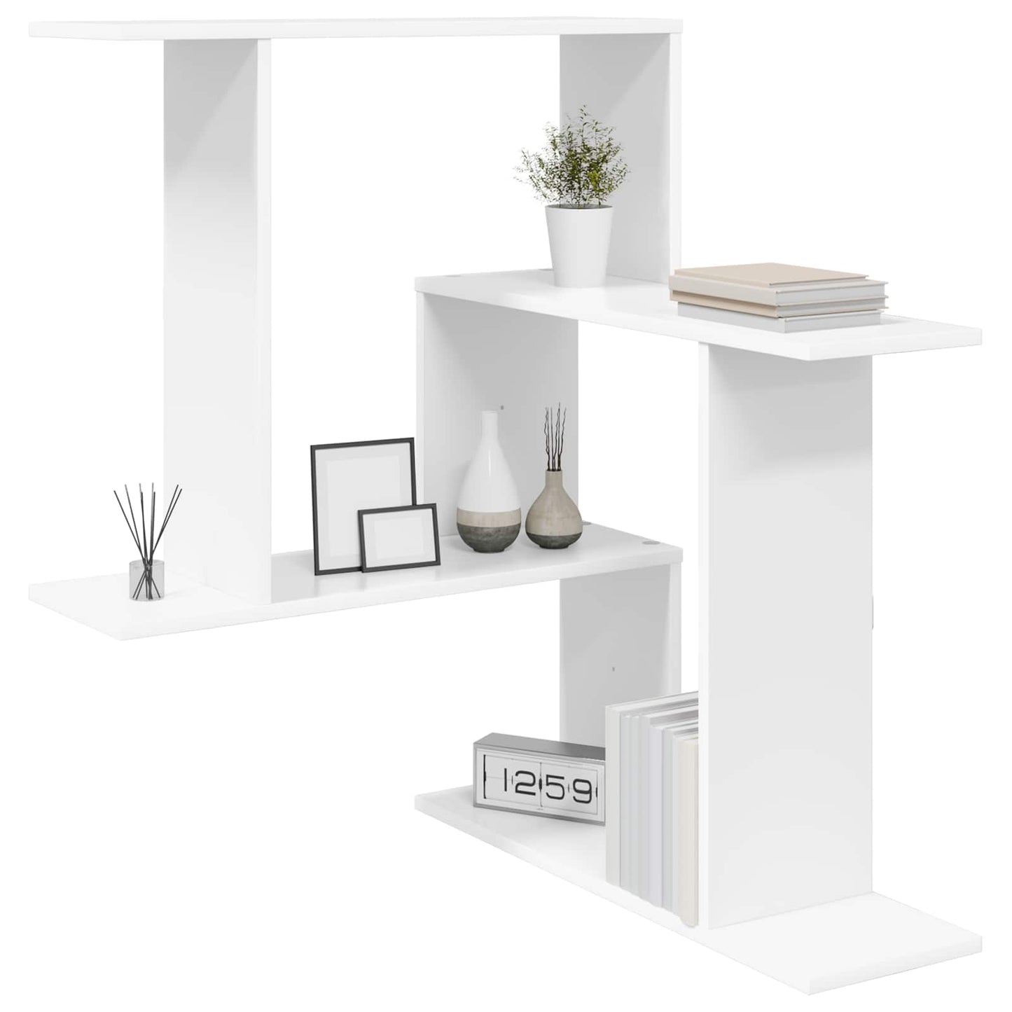 Vegghylle Hvit 67 x 67 x 87 cm Konstruert tre